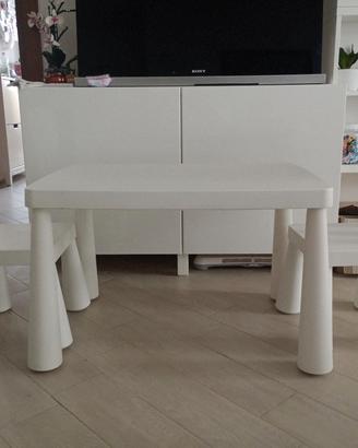 Ikea tavolino Mammut 2 sedie bambino