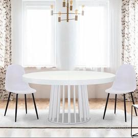 Tavolo ovale allungabile Eliza bianco Marmo