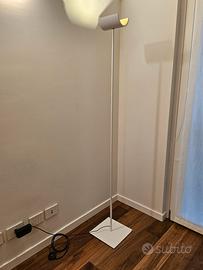 Lampada terra Catellani&Smith U.F. UP bianco e oro