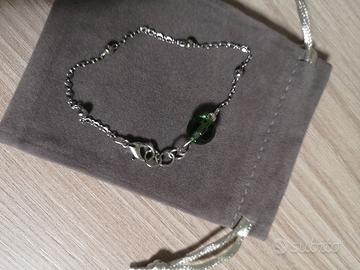 bracciale nuovo con pietra verde