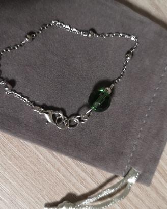bracciale nuovo con pietra verde