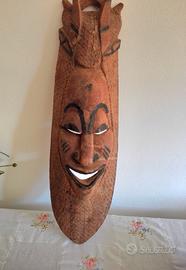 maschera africana in legno vintage 