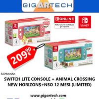 SWITCH LITE CONSOLE + ANIMAL C.N.H. + 12 MESI ONLI