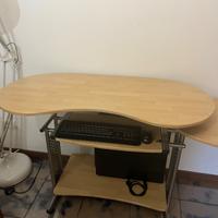 Scrivania allungabile con piano girevole