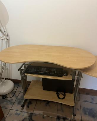 Scrivania allungabile con piano girevole