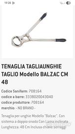 Tenaglia taglia unghie BALZAC