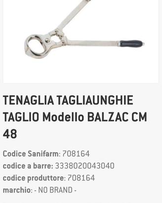 Tenaglia taglia unghie BALZAC
