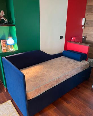 Letto Divano Singolo con Cassettoni