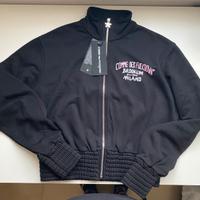 Felpa con zip manica lunga