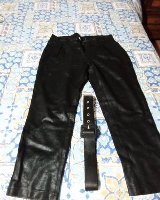 pantaloni effetto pelle nuovo 