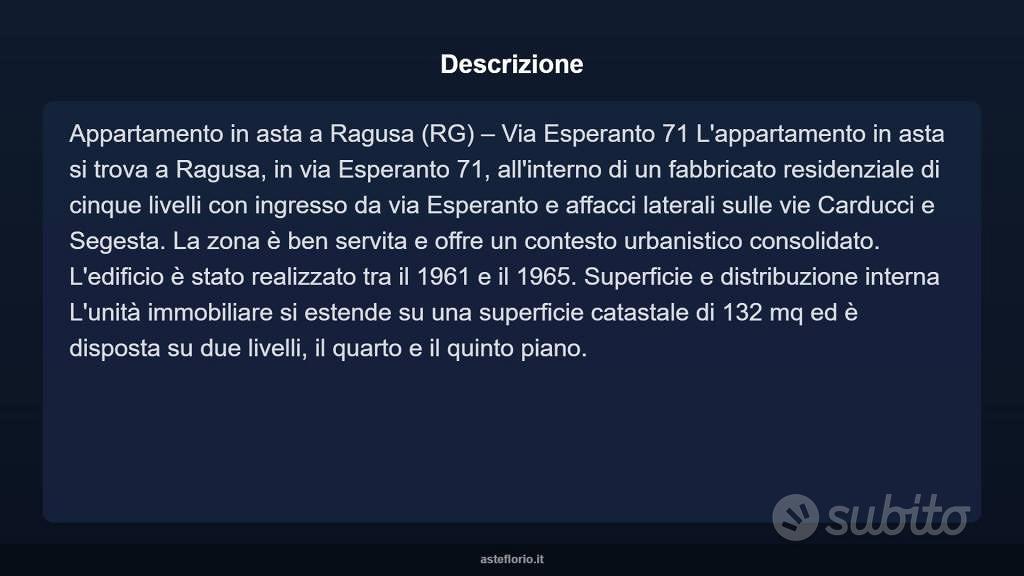 Appartamento – Ragusa, Cappuccini, Selvaggio - Vista 4