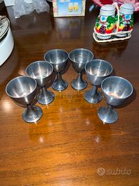 Set 6 bicchierini da liquore Alpacca Argentata
