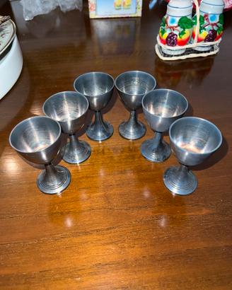 Set 6 bicchierini da liquore Alpacca Argentata