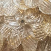 prezioso lampadario fiori e scaglie d'oro