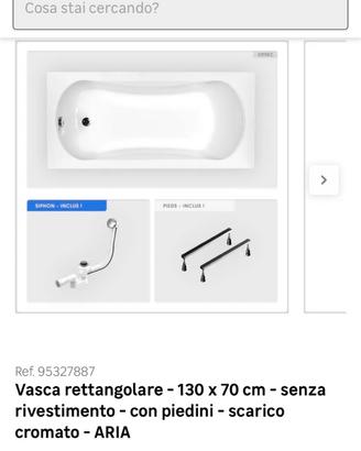 Vasca in vetroresina CON telaio e 2 rivestimenti
