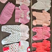 Lotto 23 pezzi abbigliamento neonata 0/3 mesi