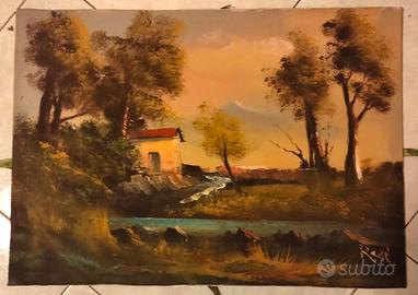 Quadro ad olio firmato René 