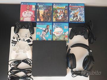 PS4 + 2 controller + cuffie gaming + 6 giochi (Cra