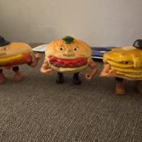Mattel FoodFighters 1988 3 Personaggi Vintage