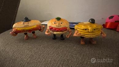 Mattel FoodFighters 1988 3 Personaggi Vintage