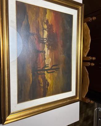 Dipinto a olio originale 1976 “tramonto”
