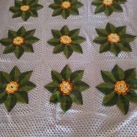 Coperta di lana fiorita