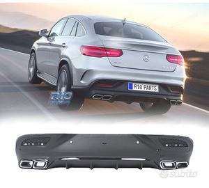 DIFFUSORE MERCEDES GLE C292 COUPÉ NERO + TERMINALI