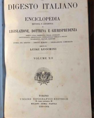 DIGESTO ITALIANO NUOVO DIGESTO E NUOVISSIMO DIGEST