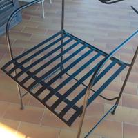 Poltrone in ferro battuto colore nero 2 pezzi