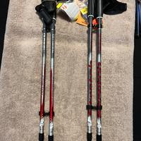 2 coppie bastoni nordic walking telescopici 75-130