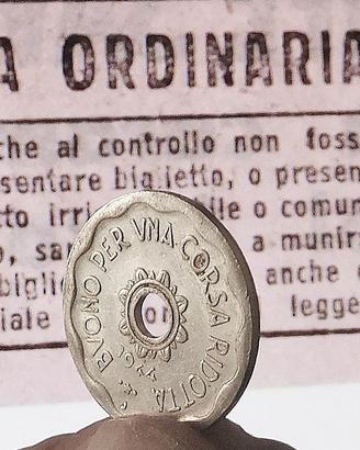 ATM Milano Gettone per Una Corsa Ridotta anno 1944