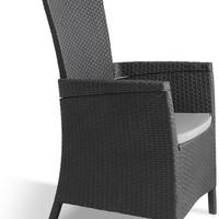 Keter Vermont Sedia da Pranzo, Grafite/Grigio Fred