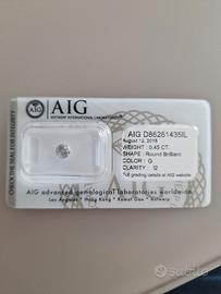 Diamante Naturale 0,45 ct Certificato AIG