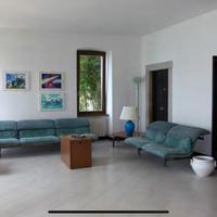 Divano in pelle scamosciata Saporiti