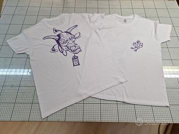 T-shirt artistica con demone giapponese