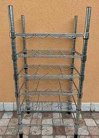 Portabottiglie in acciaio inox con 24 bottiglie