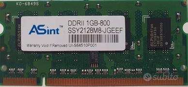 2 x MEMORIA RAM ASINT DDR2 1 GB 800