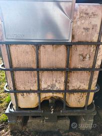 Cisterna ibc 1000 litri - rubinetto modificato