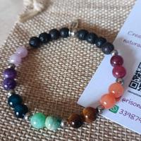 Bracciale 7 Chakra unisex  in pietre naturali