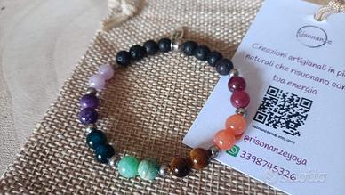 Bracciale 7 Chakra unisex  in pietre naturali