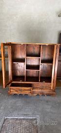 Libreria/vetrinetta in legno orientale