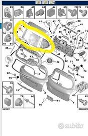 VETRO LUNOTTO POSTERIORE PEUGEOT 308 T7 8744FG