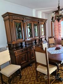 SALA PRANZO COMPLETA DI TAVOLO E 6 SEDIE -classica