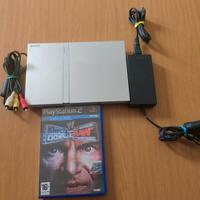 PS2 Slim SCPH-70004 Silver+Smack(Senza Controller)
