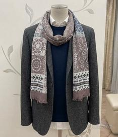 Sciarpa elegante a mosaico nei toni caldi unisex