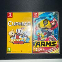 Cuphead e arms nintendo switch