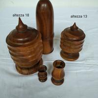 Set portasigari in legno vintage