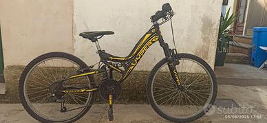 Bicicletta MTB biammortizzata Viper 24 nera-gialla