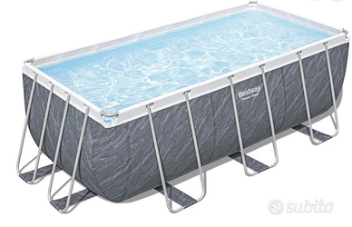 Piscina Bestway Power Steel 412x201 marmo - usata