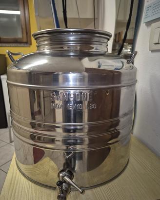 nr 2 contenitori inox Sansone con rubinetti 30 L
